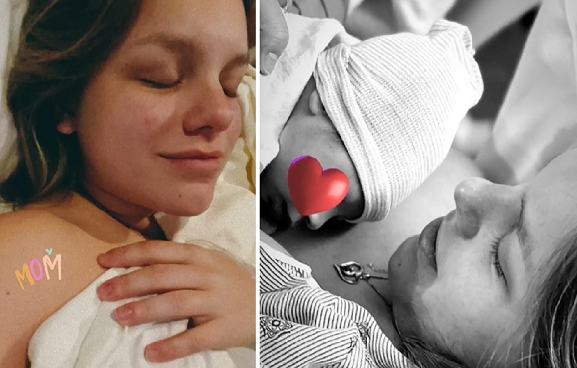 Letícia Navas e o filho recém-nascido, Nathan (Foto: Reprodução/Instagram)