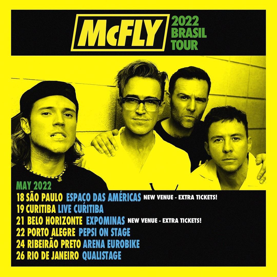 McFly anuncia novas datas no Brasil (Foto: Reprodução Instagram)