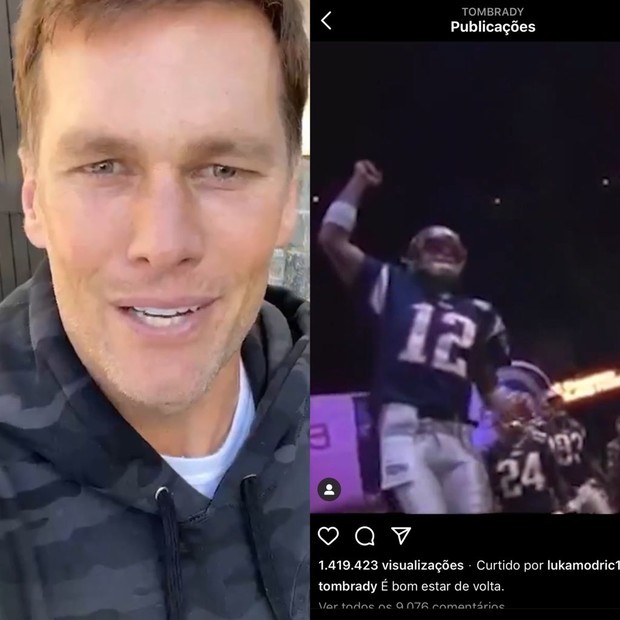 Tom Brady fala sobre volta ao estádio dos Patriots (Foto: Reprodução/Instagram)