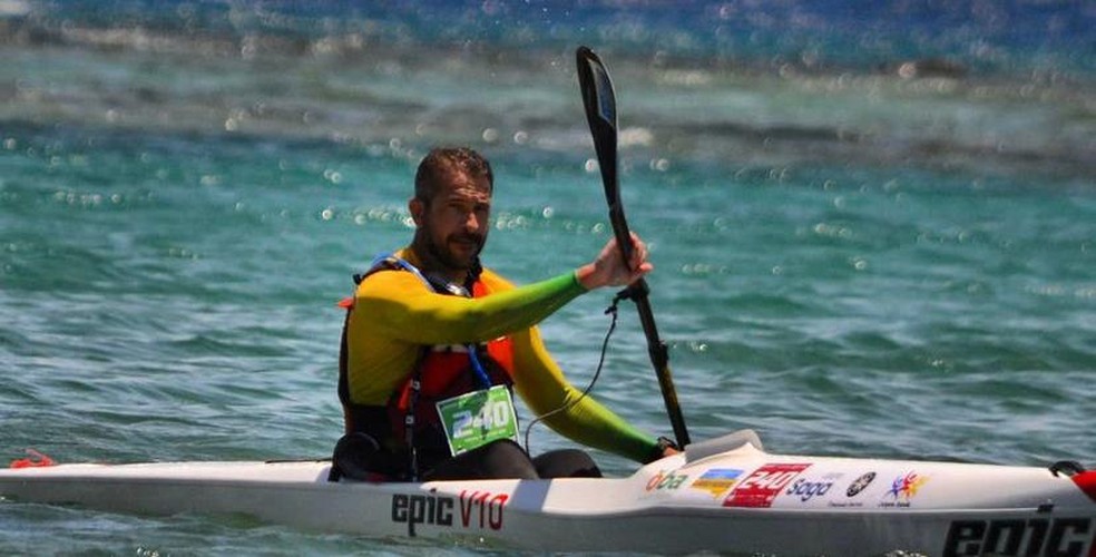 Califa Cury é o primeiro brasileiro a ser campeão Mundial de Canoagem Oceânica — Foto: Instagram/Reprodução