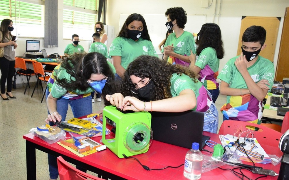 Curso de robótica em Goiás — Foto: Divulgação/Sedi