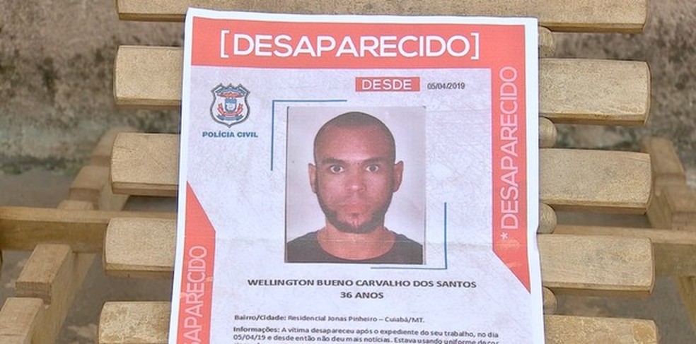 Wellington Bueno Carvalho, de 36 anos, está desaparecido há mais de seis meses — Foto: TVCA/Reprodução
