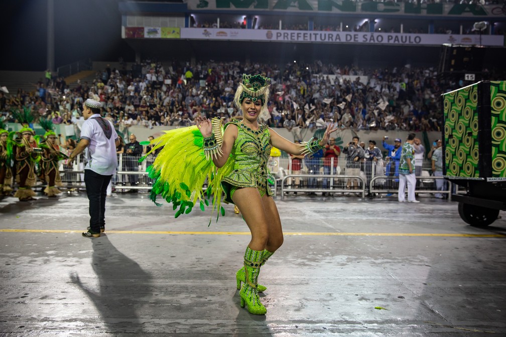 Rainha mirim da bateria da Mancha Verde, Duda Serdan â Foto: Fabio Tito/G1