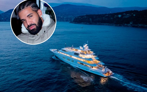 Drake gasta R$ 3,6 milhões por semana com iate na Europa; fotos e detalhes