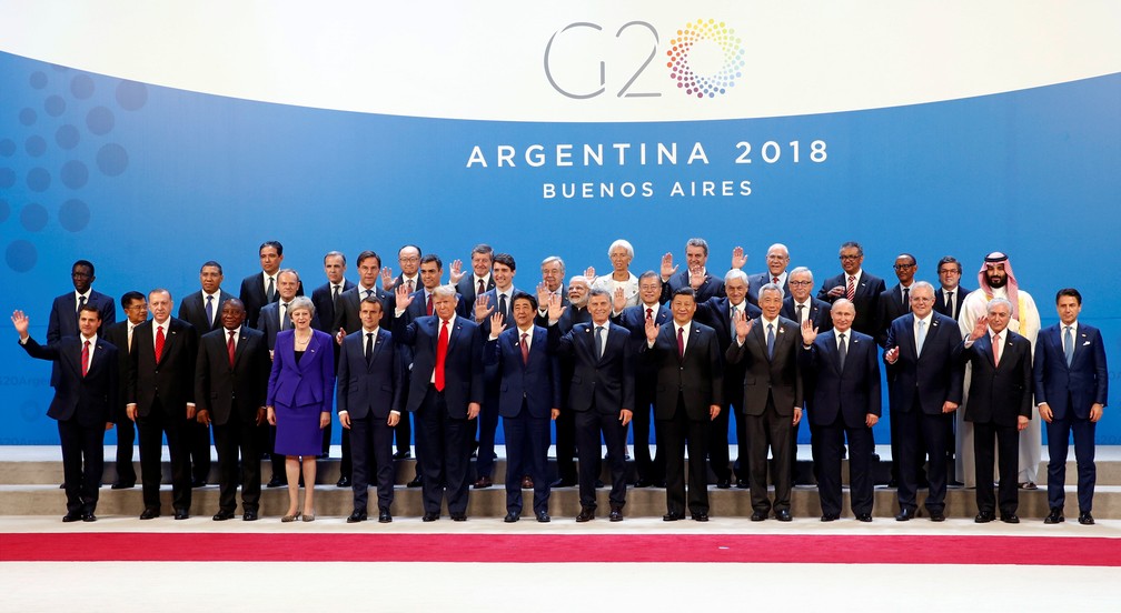 Líderes dos países do G20 — Foto: Reuters