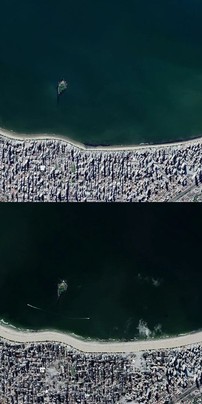 Praia Central em Balneário Camboriú (SC) — Foto: Google Maps/Prefeitura Balneário Camboriú