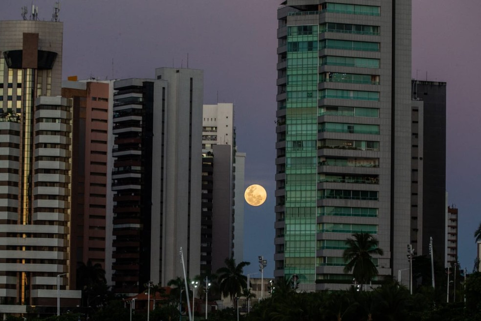 Superlua em Fortaleza — Foto: Thiago Gadelha