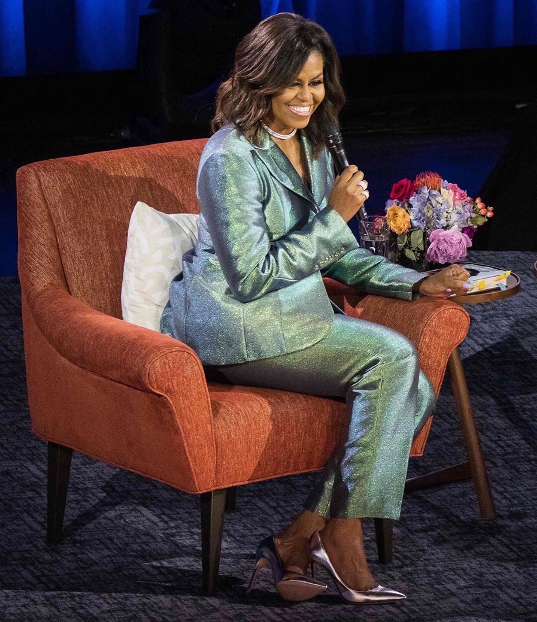 Michelle Obama veste Christopher John Rogers (Foto: Instagram Christopher John Rogers/ Reprodução)