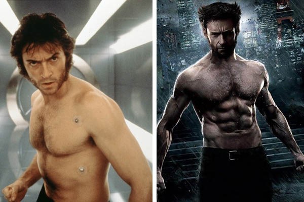 Hugh Jackman no primeiro 'X-Men' e 'Wolverine' (Foto: Reprodução//Divulgação)