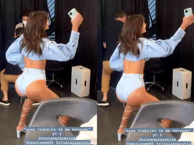 Bruna Marquezine dança em bastidores  (Foto: Reprodução/Instagram)