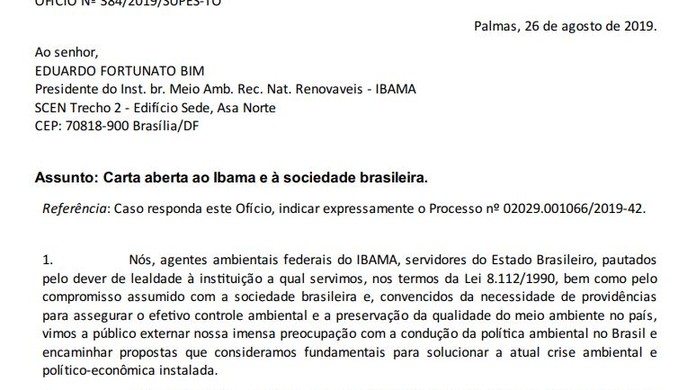 Em Carta Aberta Servidores Do Ibama Listam Medidas Para Impedir Colapso Da Gestao Ambiental Federal Natureza G1