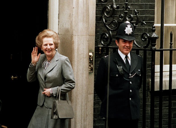 Margaret Thatcher em foto de maio de 1987 (Foto: Arquivo/Dennis Redman/AP)