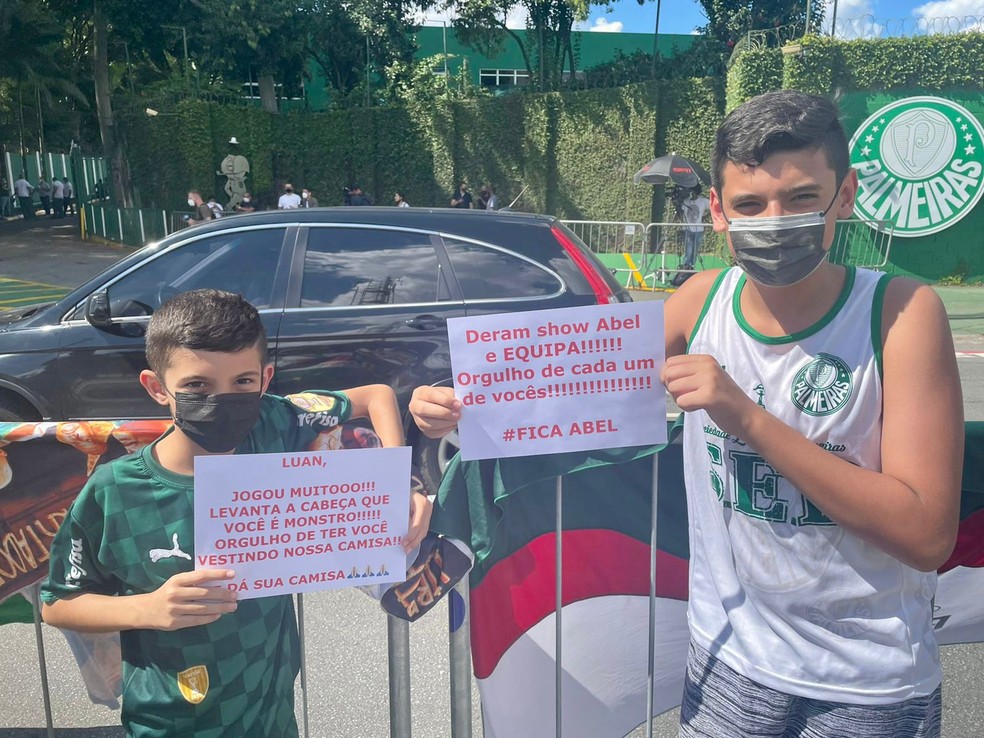 Torcedores do Palmeiras na Academia — Foto: Felipe Ruiz