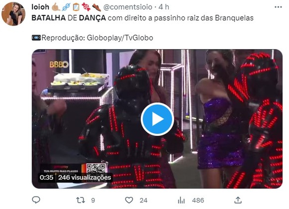 Brothers dançam com robôs em festa do Top 5, no BBB 23 — Foto: Reprodução/Twitter