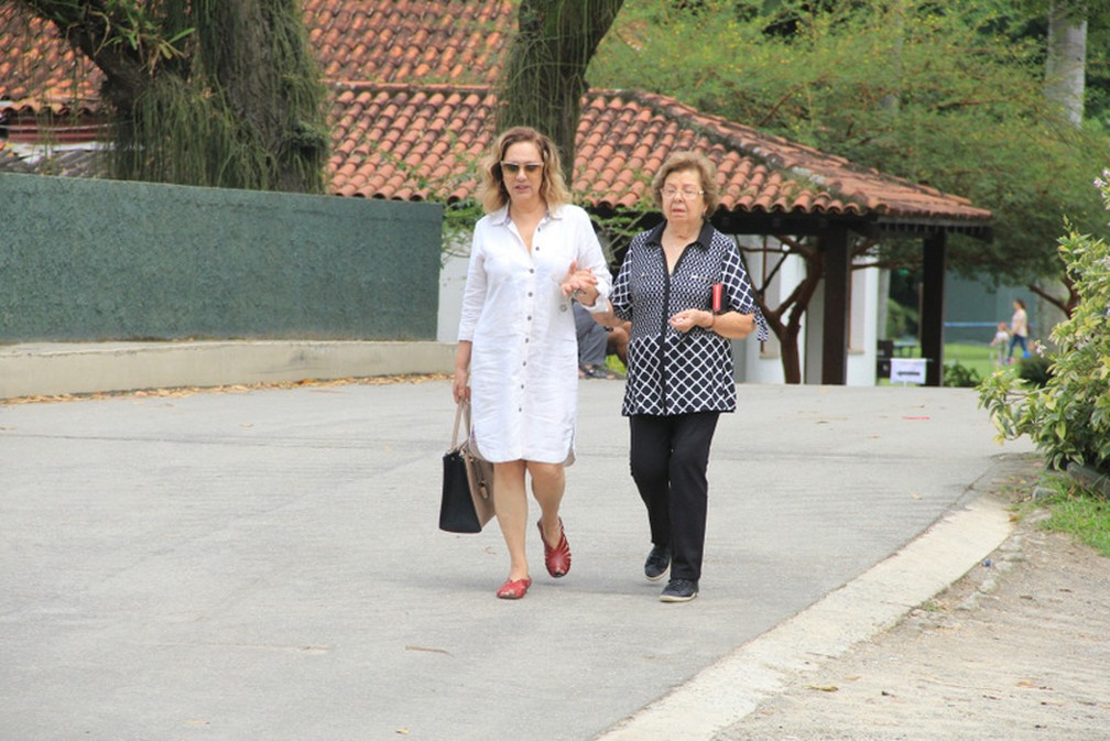 A atriz Eliane Giardini chega para votar no Itanhangá Golf Club, no Rio de Janeiro — Foto: JC Pereira / AgNews