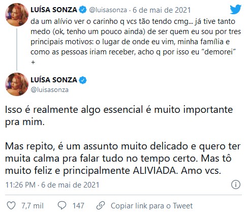 Luísa Sonza assume bissexualidade (Foto: Reprodução/Instagram)