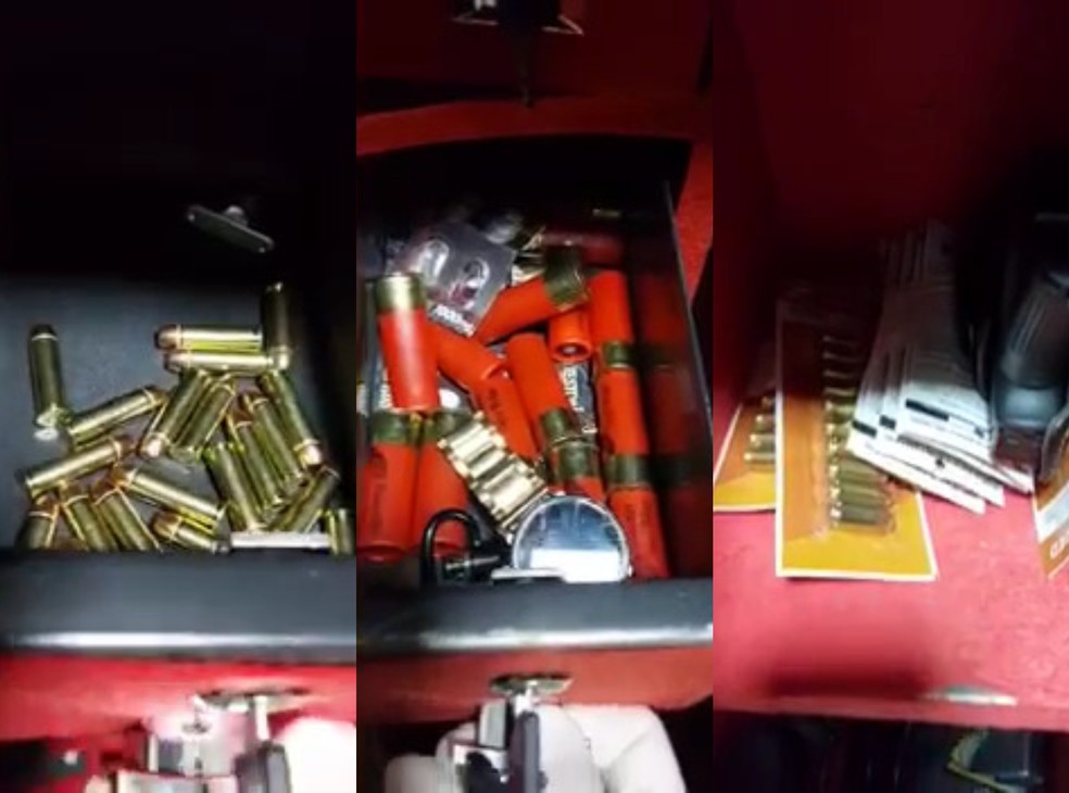 Armas apreendidas na casa de um dos investigados pela PF na operação que mira lavagem de dinheiro de comércio de ouro ilegal — Foto: PF/Divulgação