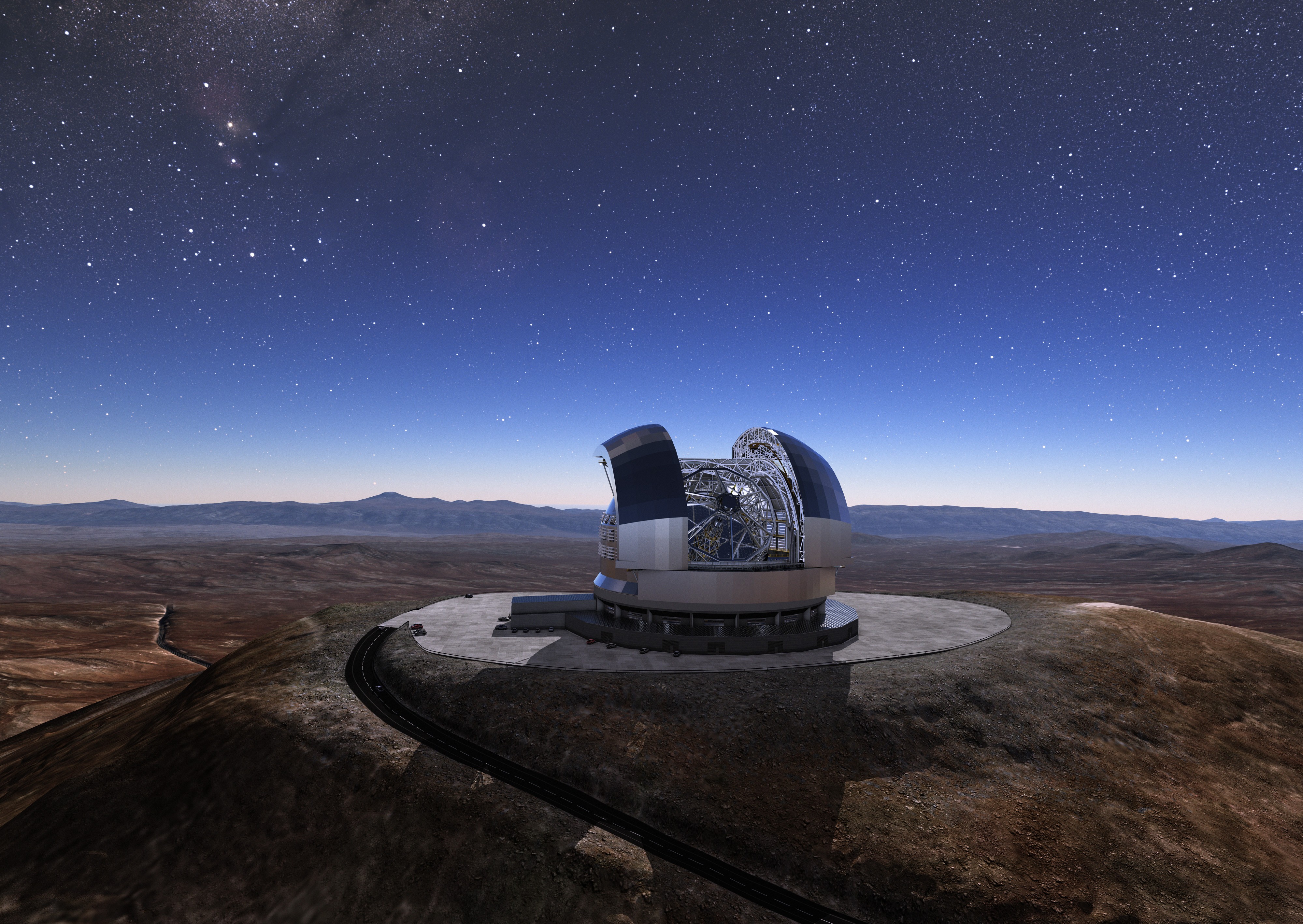 Concepção artística do ELT (Foto:  European Southern Observatory)