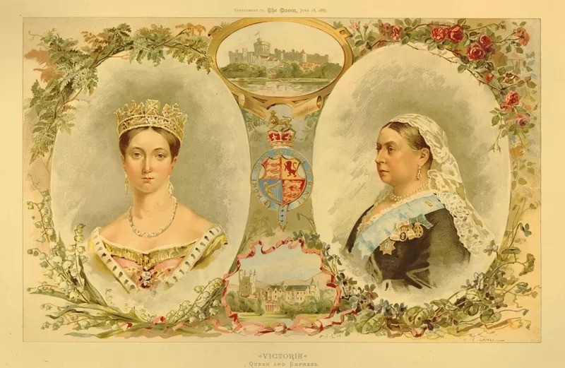 Rainha Victoria em 1837 e 1887 (Foto: © THE TRUSTEES OF THE BRITISH MUSEUM via BBC)