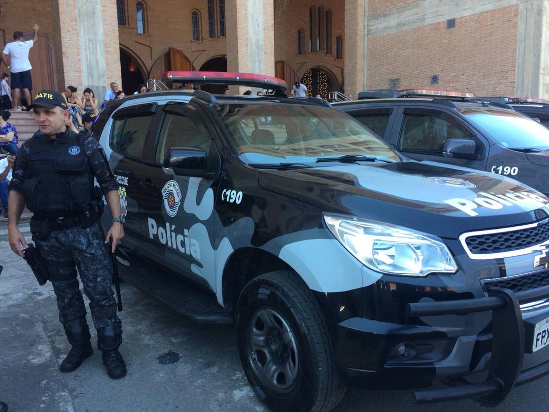 Efetivo da PM foi reforçado para visita do presidente Jair Bolsonaro