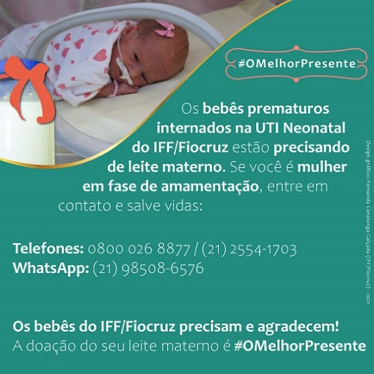 Campanha "O Melhor Presente" pelo IFF/Fiocruz (Foto: Divulgação/Agência Fiocruz)