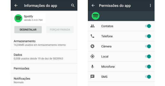 Android Marshmallow permitirá negar permissões ao Spotify e outros apps (Foto: Arte/Paulo Alves)