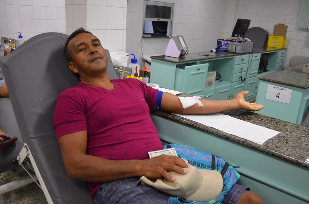 Carpinteiro José Maria Pantoja, de 53 anos, doador de sangue (Foto: Jorge Abreu/G1)