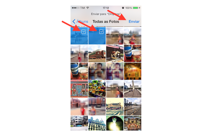 Enviando fotos da biblioteca do iPhone para o Dropbox (Foto: Reprodução/Marvin Costa)