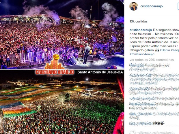 Clube Sertanejo: Cristiano Araújo se irrita com seguidores no Instagram.