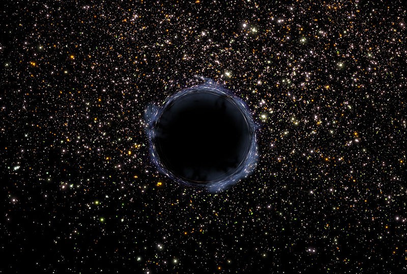 Imagem de buraco negro no universo (Foto: Wikimedia Commons)