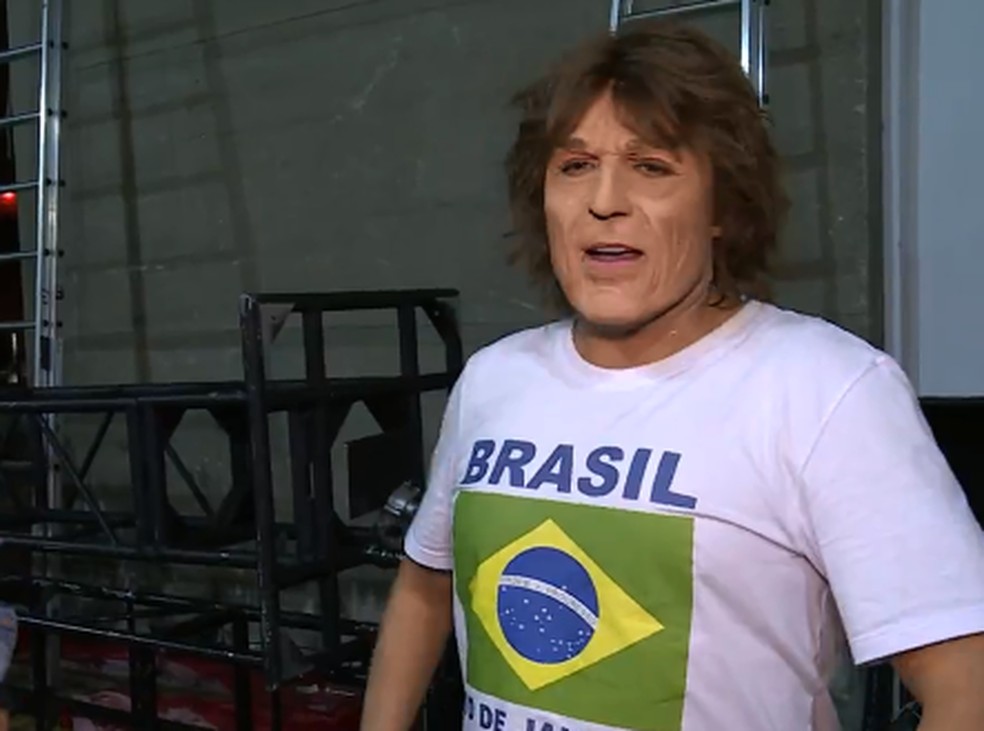 Ceará como Mick Jagger após o 'Show dos Famosos 2019' — Foto: Gshow