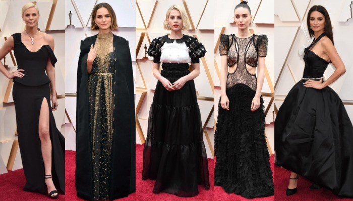 Charlize Theron, Natalie Portman, Lucy Bointon, Rooney Mara e Penélope Cruz no Oscar 2020 (Foto: Getty Images)