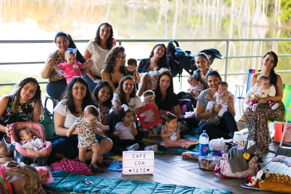 'Café com Tetê' busca inclusão e incentivar locais a proporcionarem mais acessibilidade e conforto para mães com bebês — Foto: Arquivo pessoal