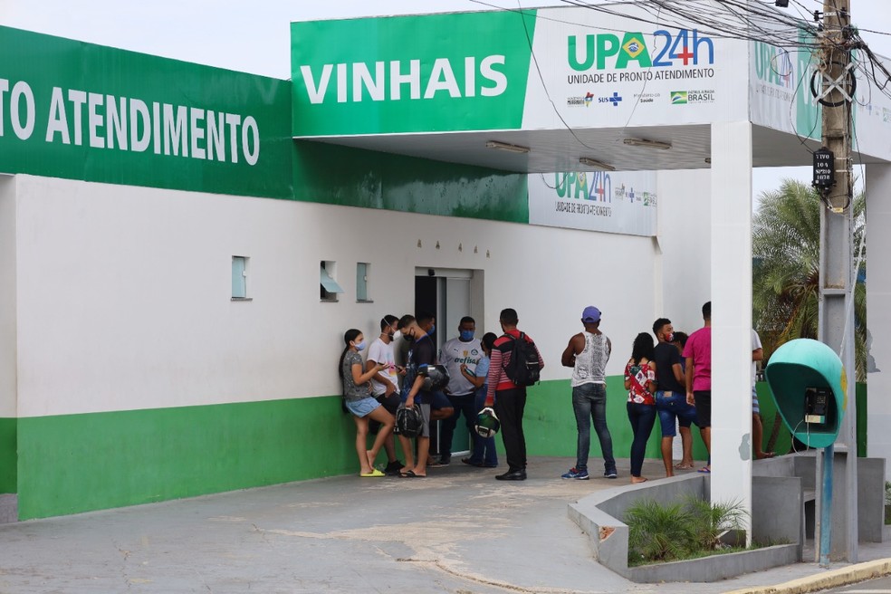 UPA do Vinhais também teve registro de lotação — Foto: Matheus Soares