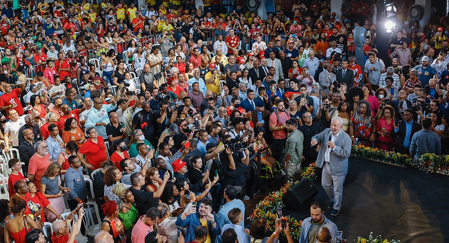 Lula em encontro com evangélicos em São Gonçalo, no Rio de Janeiro, em 9 de setembro