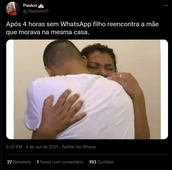 Filho reencontra a mãe (Foto: Reprodução Twitter )