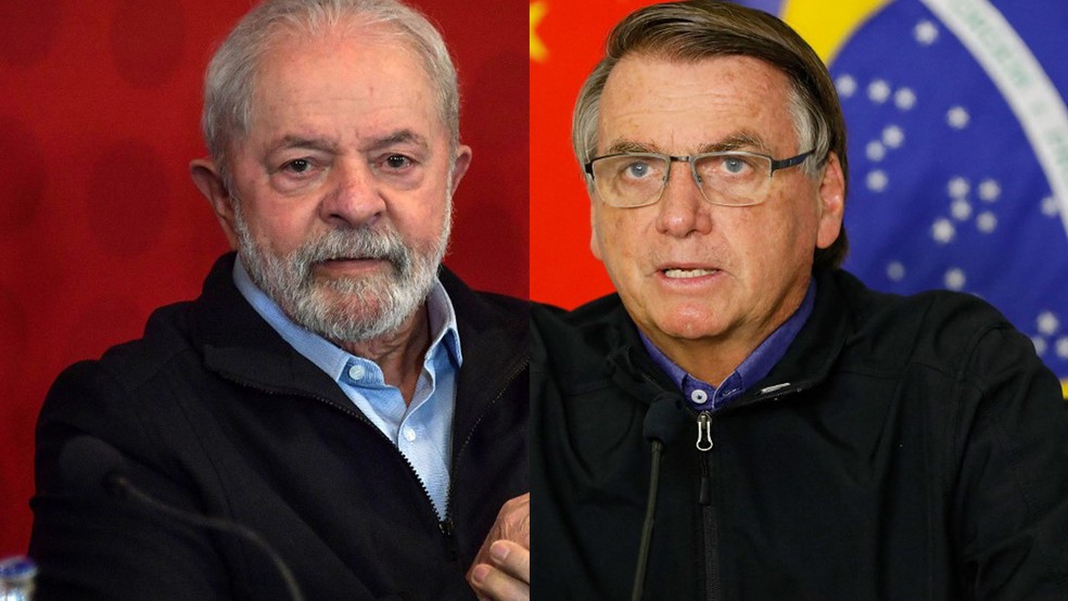 Lula e Bolsonaro — Foto: Nelson Almeida/AFP e Alan Santos/Presidência da República