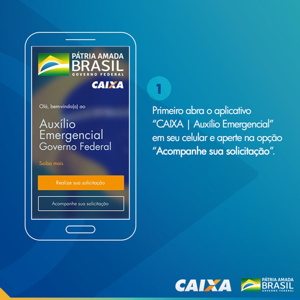 Tela 1 para pedir abertura da poupança social digital — Foto: Divulgação Caixa