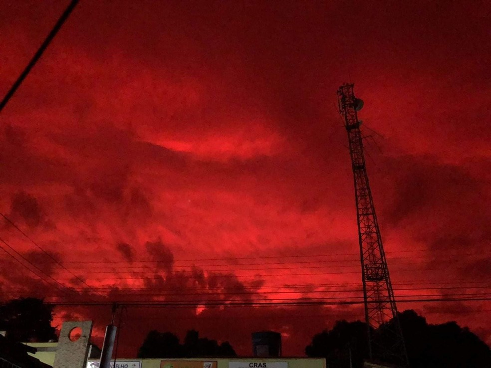 Cinzas de erupção vulcânica no oceano Pacífico chegam ao Piauí — Foto: Reprodução/Jorge Luís