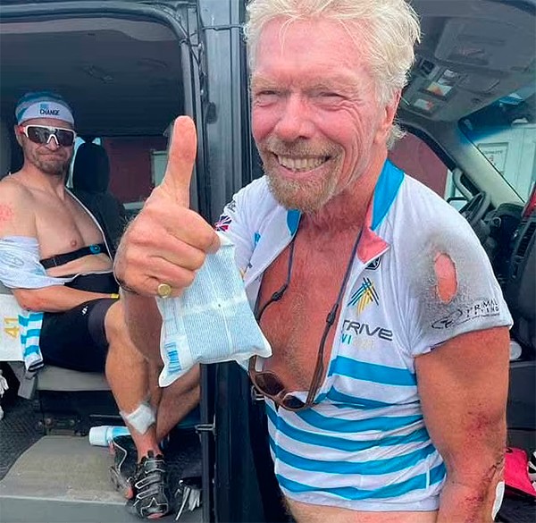 Richard Branson sofre acidente em prova de resitência nas Ilhas Virgens Britânicas (Foto: reprodução instagram)