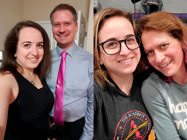 Jenni Barrett e Sarah Chandler mostram o antes e depois do casal (Foto: Reprodução/Instagram)