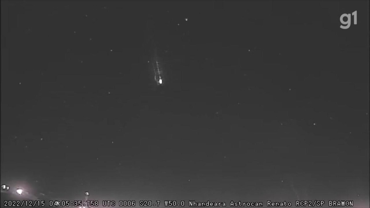 The Geminids meteor shower is recorded within SP;  movie |  São José do Rio Preto and Aracatuba