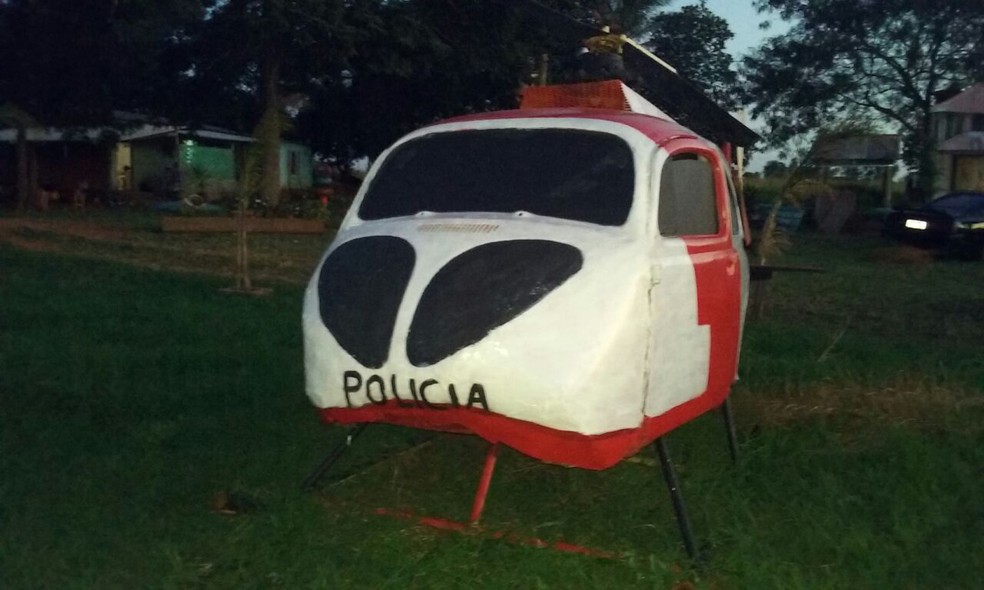 VW Fusca recebeu as cores da Polícia Militar (Foto: Polícia Militar/Cedida)