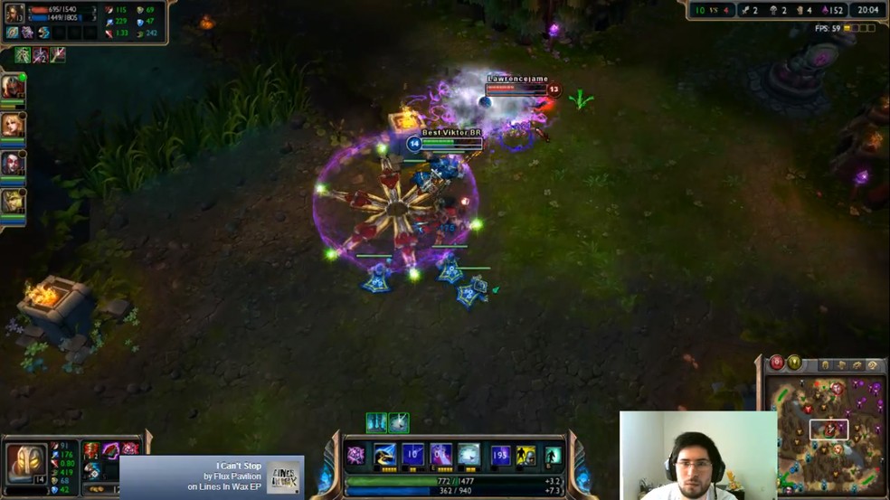 Piroxz jogando de Viktor em stream de 2013 — Foto: Divulgação/Riot Games
