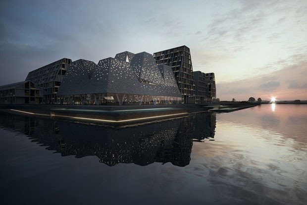 Kengo Kuma cria complexo aquático em Copenhague (Foto: Kengo Kuma and Associates, Luxigon)