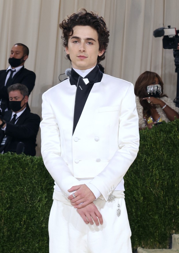 NEW YORK, NEW YORK - SEPTEMBER 13: Timothee Chalamet attends the 2021 Met Gala benefit "In America: A Lexicon of Fashion" at Metropolitan Museum of Art on September 13, 2021 in New York City. (Photo by Taylor Hill/WireImage) (Foto: WireImage)