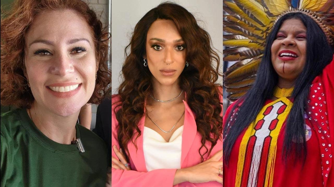 Carla Zambelli é a deputada federal mais votada em 2022; Érika Hilton é a mulher trans com o maior número de votos, e Sônia Guajajara a indígena mais bem votada no pleito deste ano  (Foto: Divulgação)