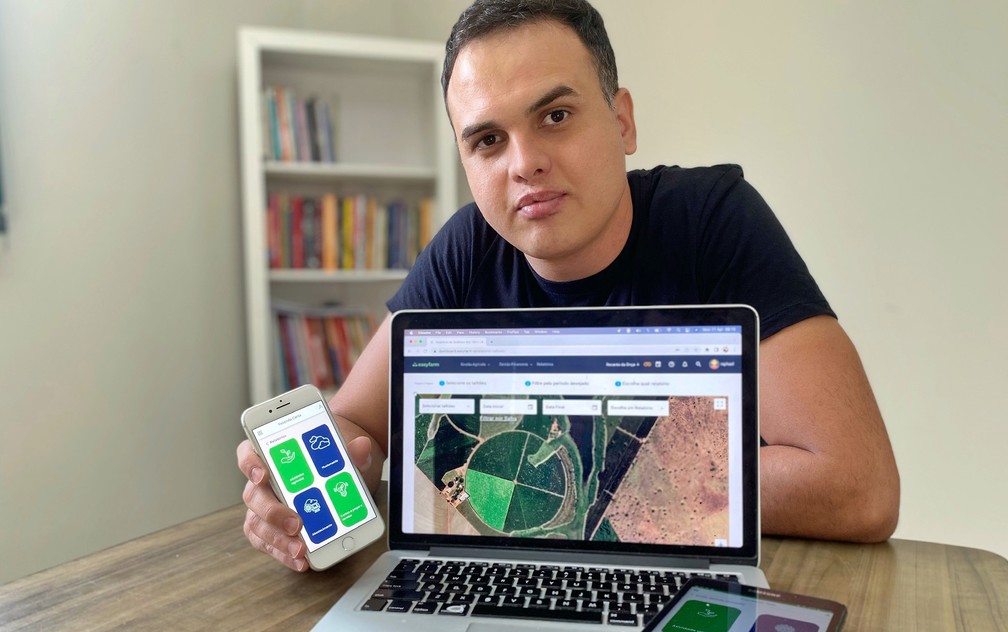 Raphael Ivan, de Ribeirão Preto, criou plataforma que ajuda produtores a fazer gestão das lavouras — Foto: Raphael Ivan 