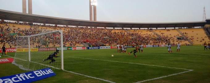 Douglas Oliveira faz gol de pênalti pelo Sampaio contra o Boa Esporte (Foto: Afonso Diniz / GloboEsporte.com)