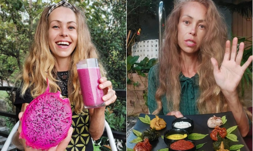 Apenas vegetais crus e nada de água: como era a dieta da influencer vegana que morreu de fome
